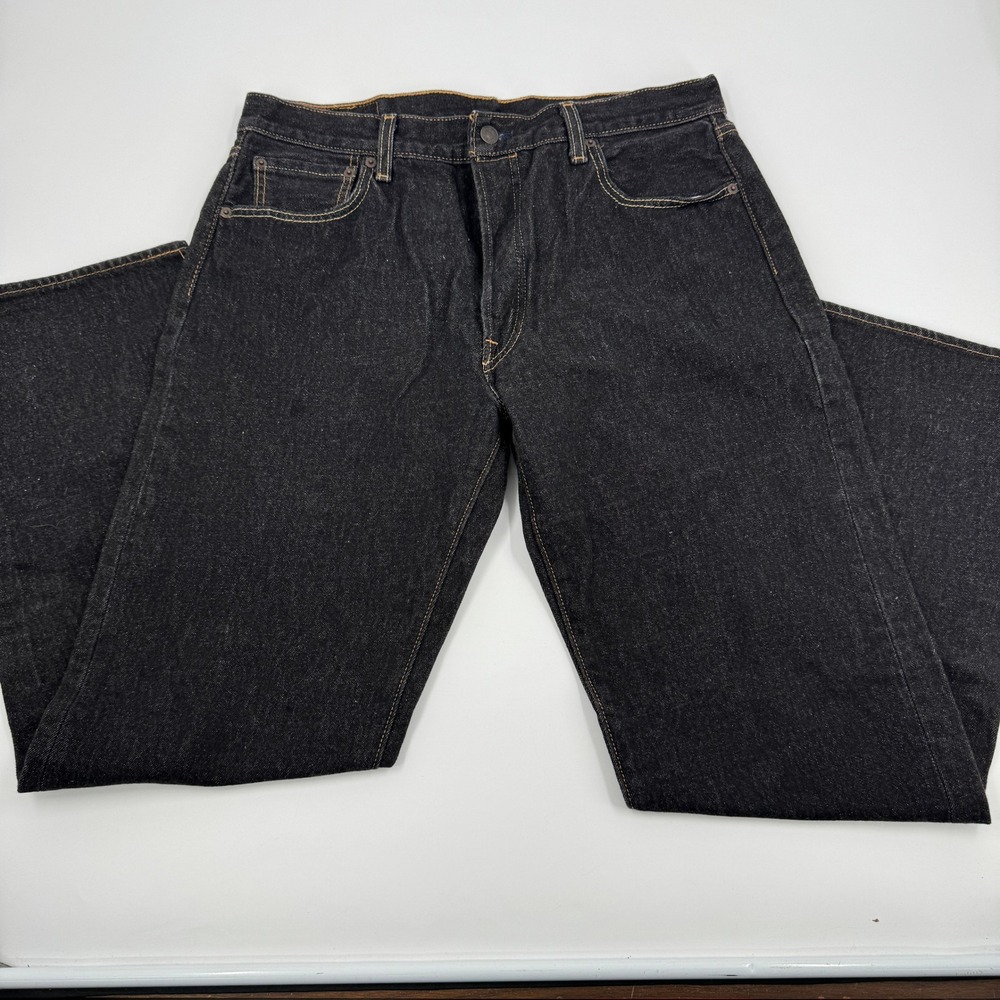 Levi's 501 Original Fit Jeans Mens 36x30 Dark Wash Indigo Button Fly Straight